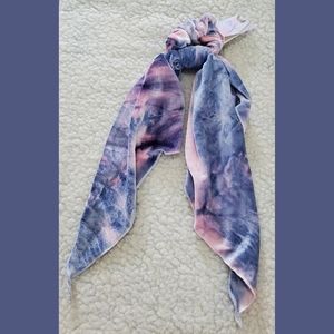 Hair Essentials Tie Dye Velvet Bow Scarf Scrunchie